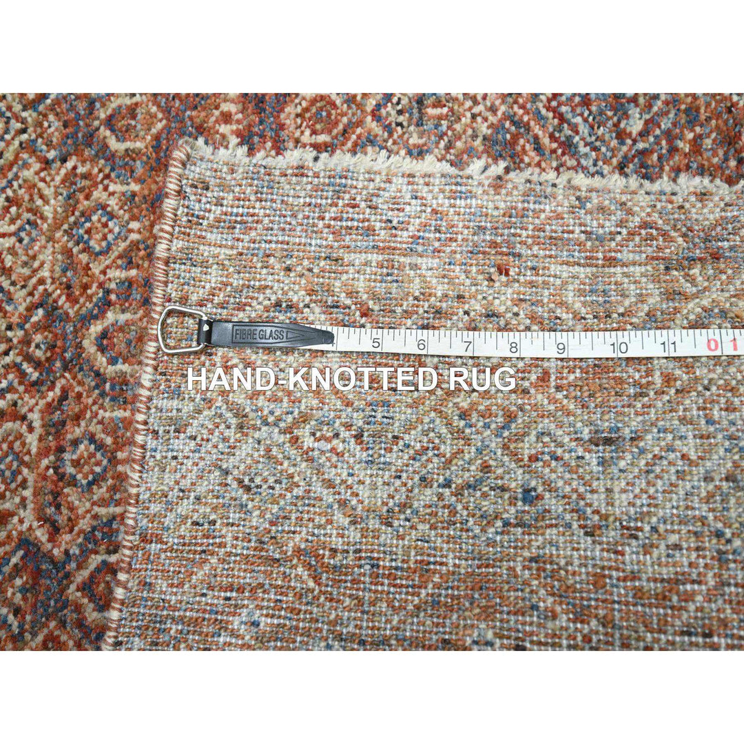 2'6" x 10'2" New Hand Knotted Red Wool Runner Oriental Rug - MOA10276401