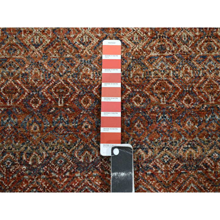 2'7" x 10'0" New Hand Knotted Red Wool Runner Oriental Rug - MOA10276402