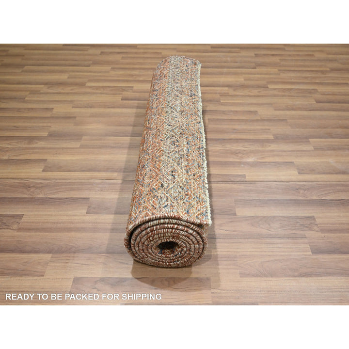 2'7" x 10'0" New Hand Knotted Red Wool Runner Oriental Rug - MOA10276402