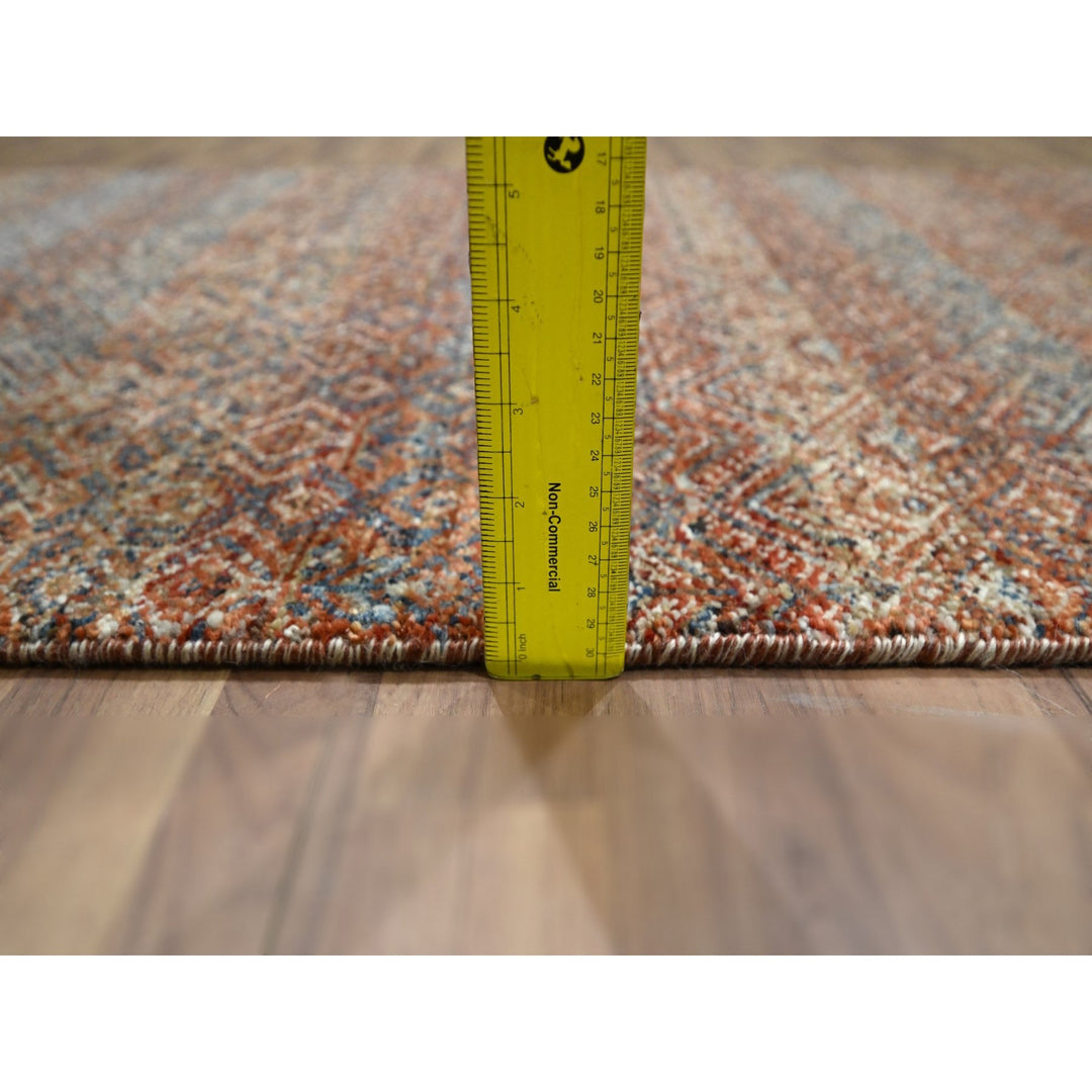 2'7" x 10'0" New Hand Knotted Red Wool Runner Oriental Rug - MOA10276402