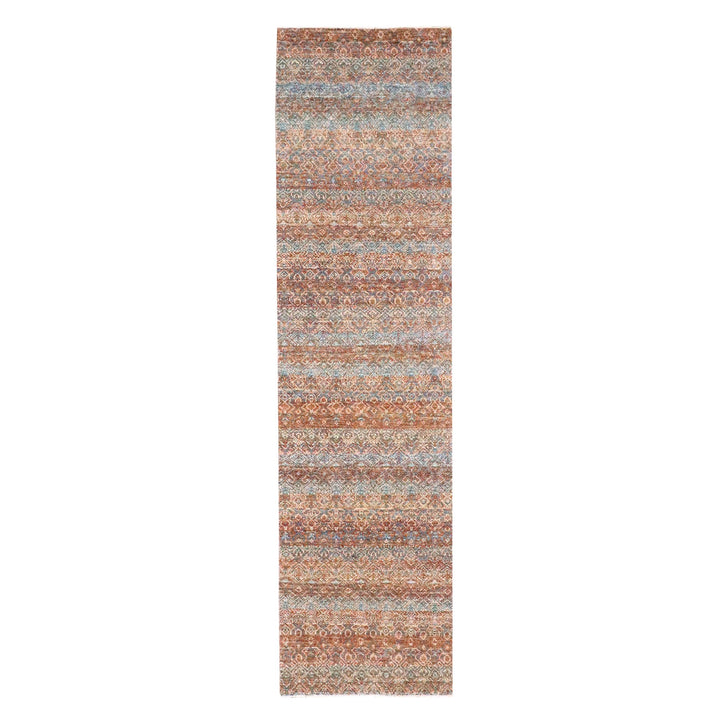 2'7" x 9'11" New Hand Knotted Red Wool Runner Oriental Rug - MOA10276404