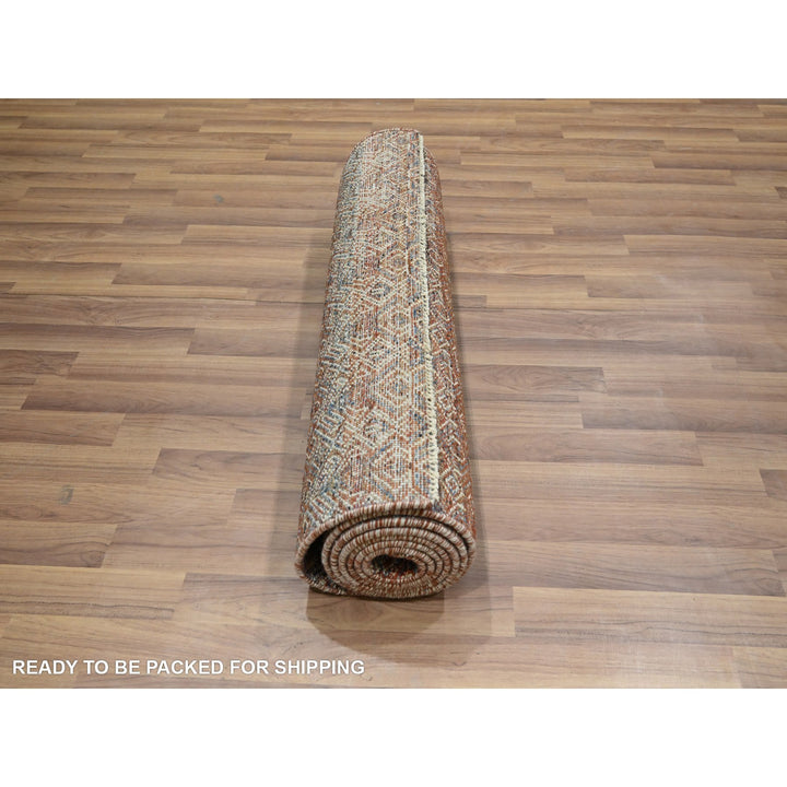 2'7" x 9'11" New Hand Knotted Red Wool Runner Oriental Rug - MOA10276405
