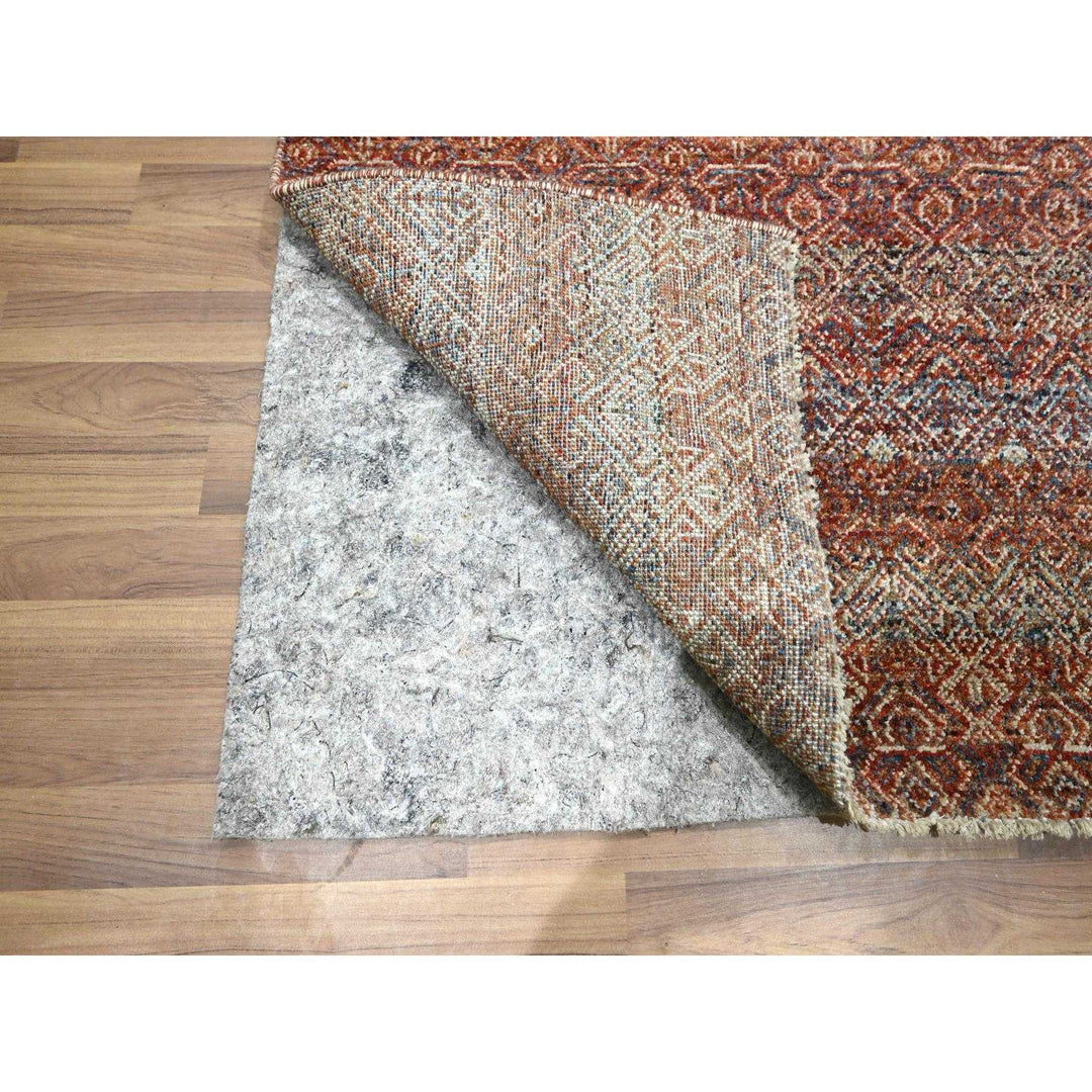 2'6" x 10'2" New Hand Knotted Red Wool Runner Oriental Rug - MOA10276406