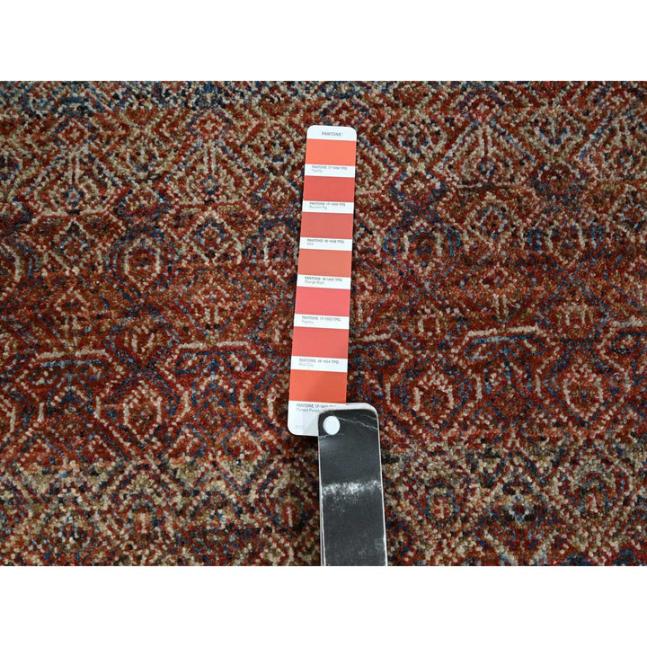 2'6" x 10'2" New Hand Knotted Red Wool Runner Oriental Rug - MOA10276406