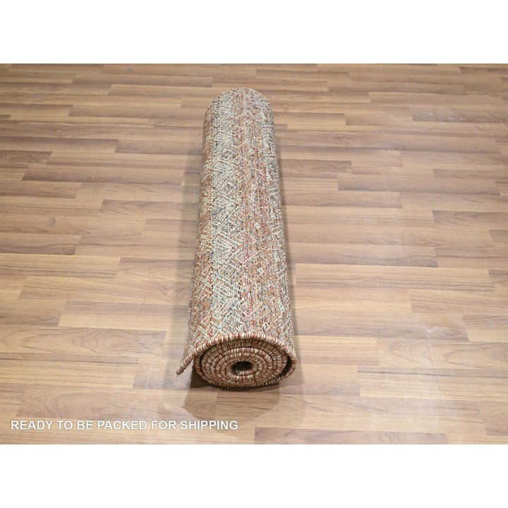 2'6" x 10'2" New Hand Knotted Red Wool Runner Oriental Rug - MOA10276406