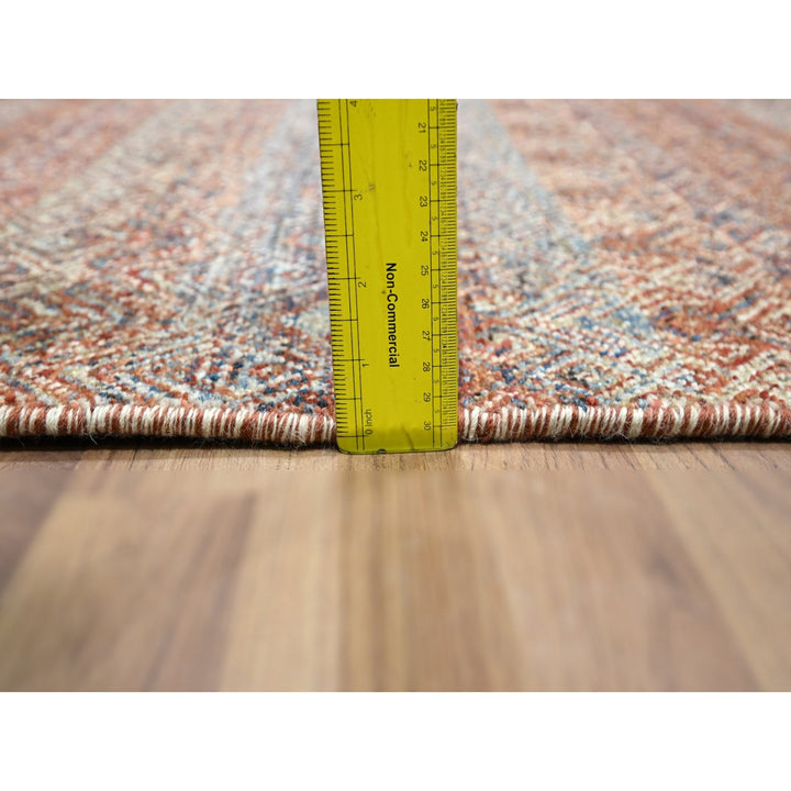 2'6" x 10'2" New Hand Knotted Red Wool Runner Oriental Rug - MOA10276406
