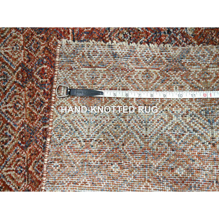 2'6" x 10'2" New Hand Knotted Red Wool Runner Oriental Rug - MOA10276406