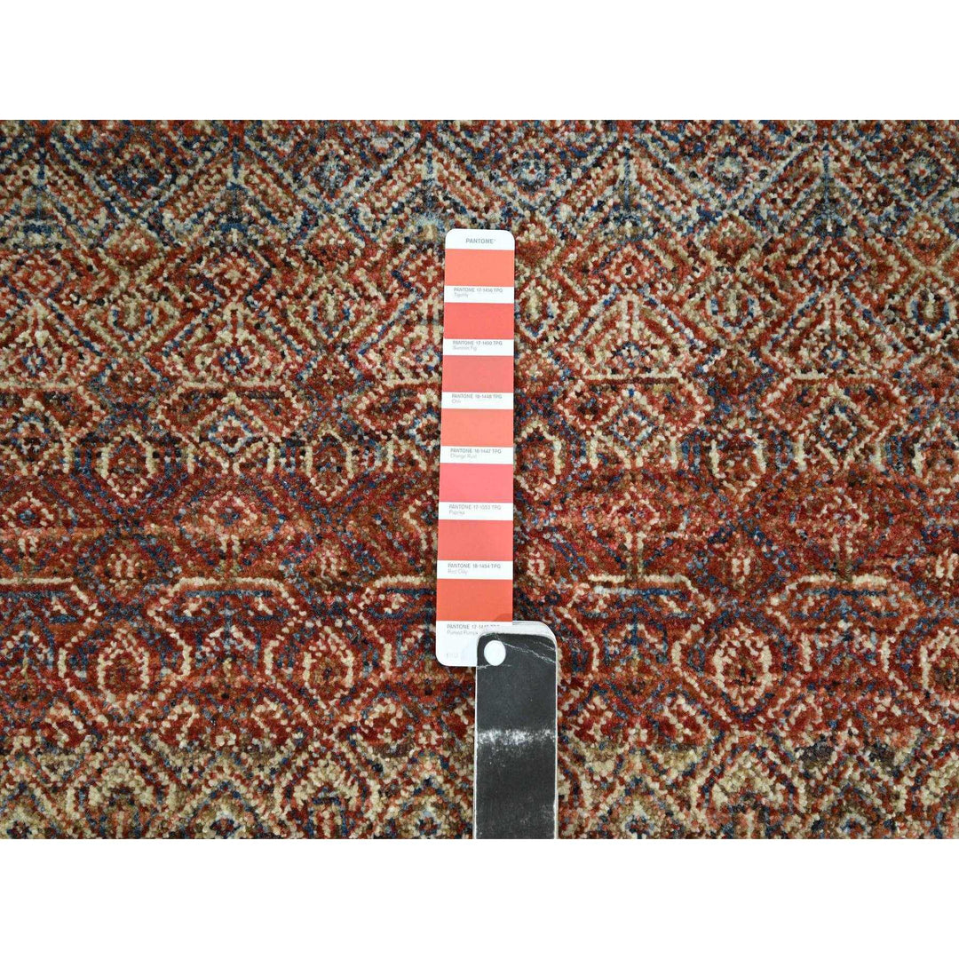 2'7" x 9'11" New Hand Knotted Red Wool Runner Oriental Rug - MOA10276407