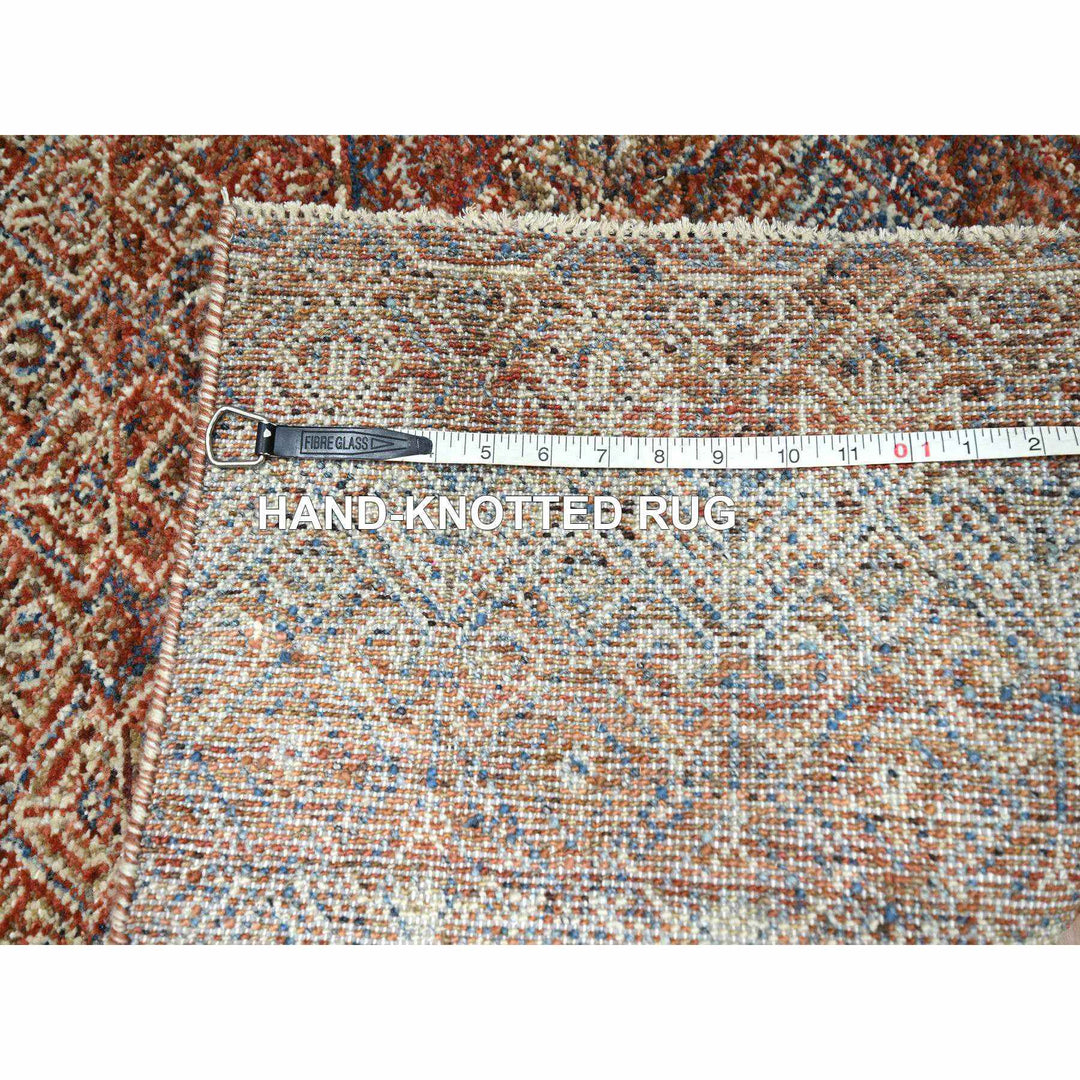 2'7" x 9'11" New Hand Knotted Red Wool Runner Oriental Rug - MOA10276407