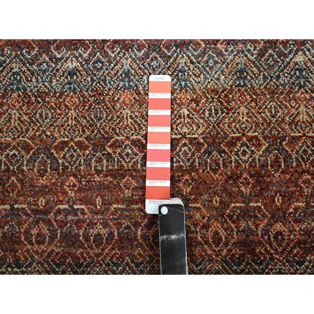 2'7" x 10'0" New Hand Knotted Red Wool Runner Oriental Rug - MOA10276408
