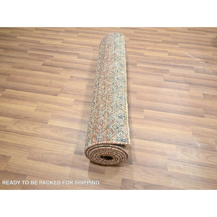 2'7" x 9'11" New Hand Knotted Red Wool Runner Oriental Rug - MOA10276409