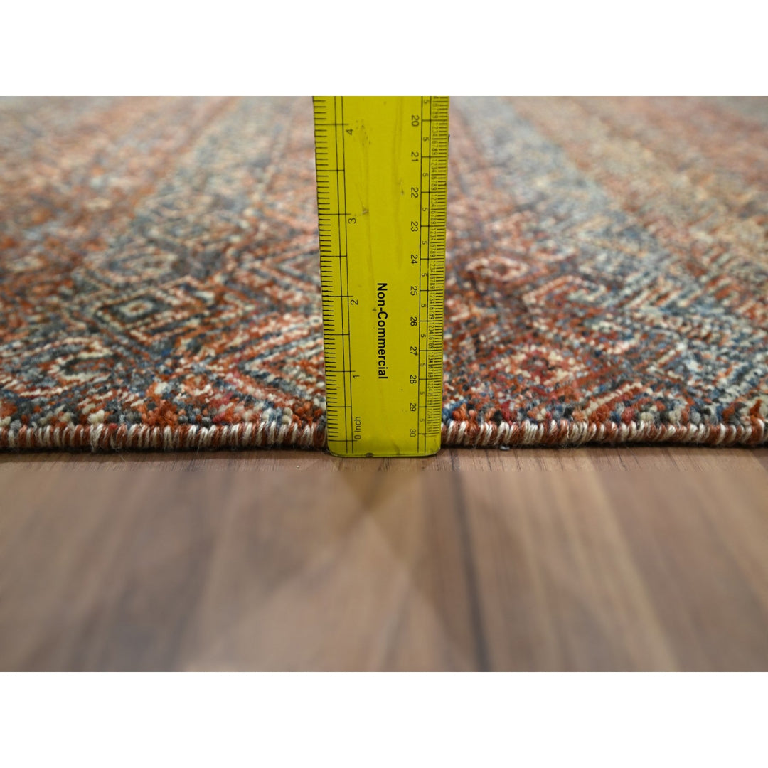 2'7" x 9'11" New Hand Knotted Red Wool Runner Oriental Rug - MOA10276409