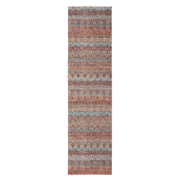 2'7" x 10'0" New Hand Knotted Red Wool Runner Oriental Rug - MOA10276410