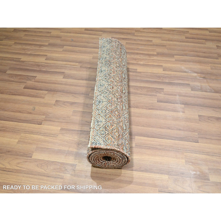 2'7" x 10'0" New Hand Knotted Red Wool Runner Oriental Rug - MOA10276410