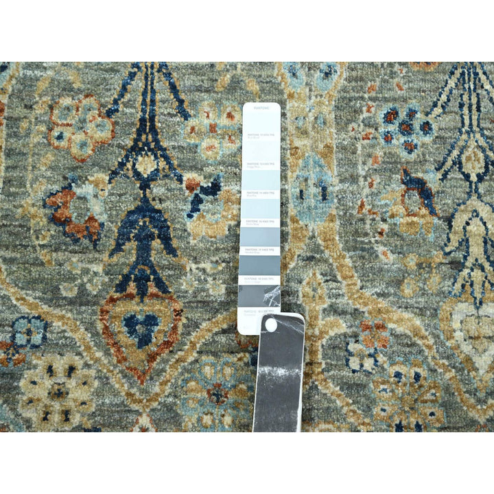 8'0" x 9'10" New Hand Knotted Grey Wool Rectangle Oriental Rug - MOA10276434