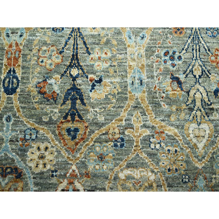 8'0" x 9'10" New Hand Knotted Grey Wool Rectangle Oriental Rug - MOA10276434