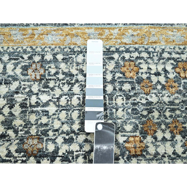 8'3" x 10'1" New Hand Knotted Grey Wool Rectangle Oriental Rug - MOA10276435