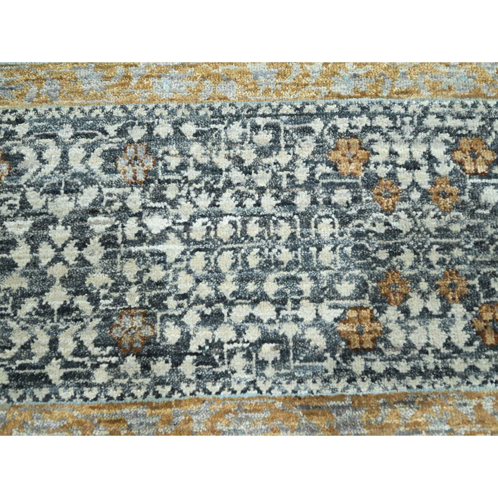 8'3" x 10'1" New Hand Knotted Grey Wool Rectangle Oriental Rug - MOA10276435