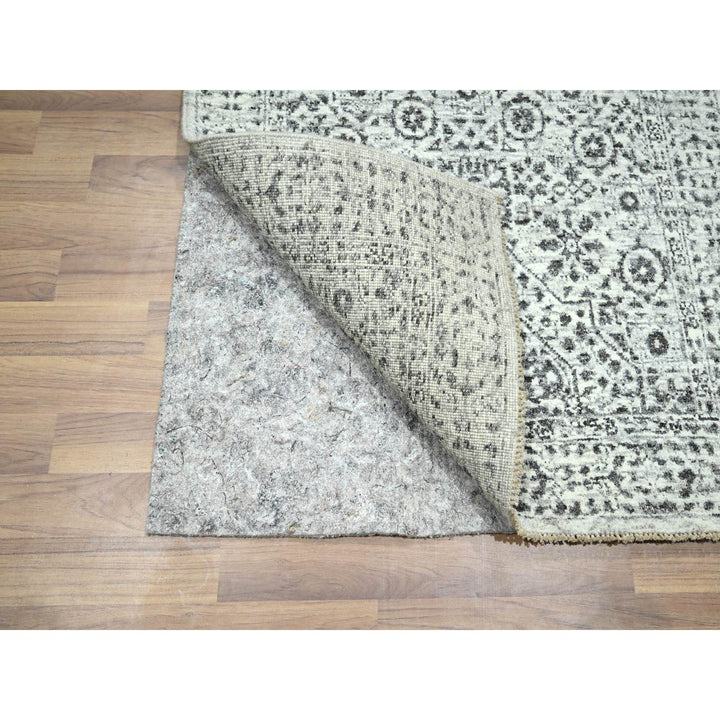 2'7" x 12'0" New Hand Knotted Ivory Wool Runner Oriental Rug - MOA10276437