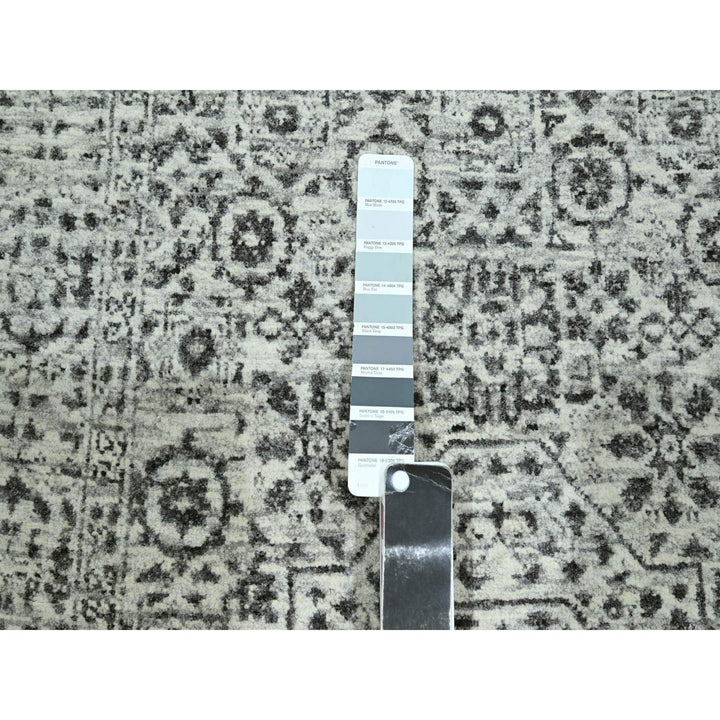 2'7" x 12'0" New Hand Knotted Ivory Wool Runner Oriental Rug - MOA10276437