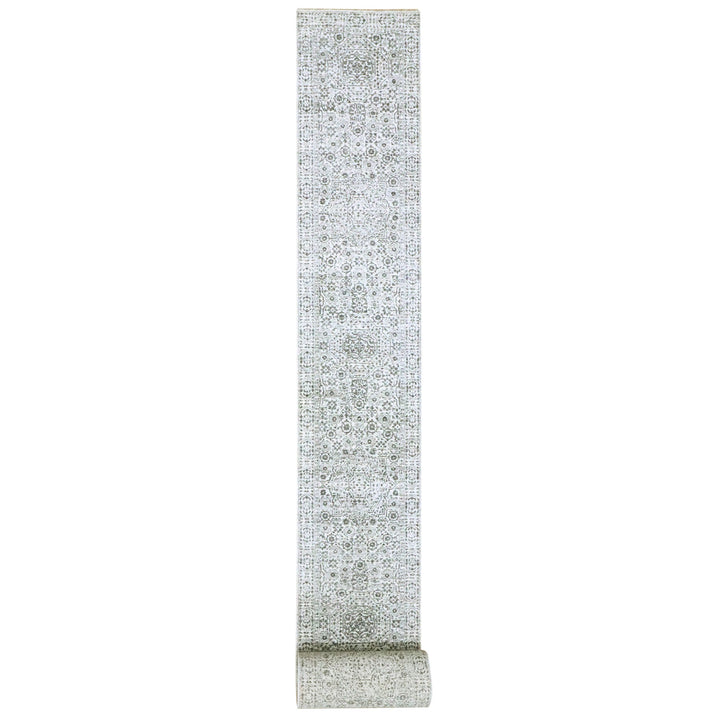 2'6" x 30'0" New Hand Knotted Ivory Wool Runner Oriental Rug - MOA10276439