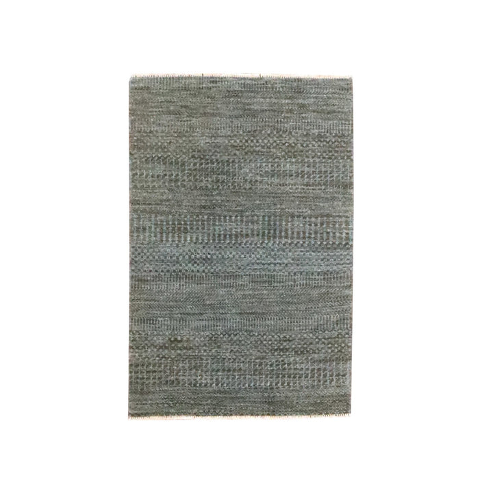 2'0" x 3'0" New Hand Knotted Brown Wool Rectangle Oriental Rug - MOA10276440