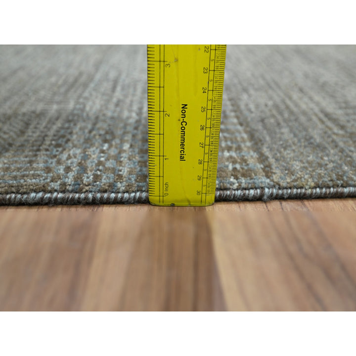 2'0" x 3'0" New Hand Knotted Brown Wool Rectangle Oriental Rug - MOA10276440