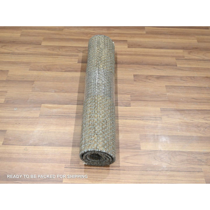 2'0" x 3'0" New Hand Knotted Brown Wool Rectangle Oriental Rug - MOA10276440