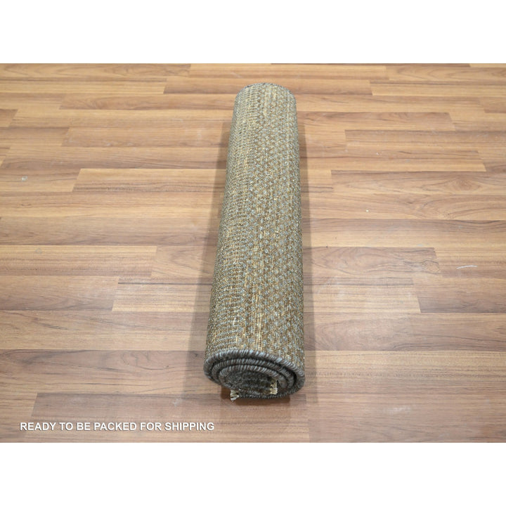 2'0" x 3'0" New Hand Knotted Brown Wool Rectangle Oriental Rug - MOA10276442