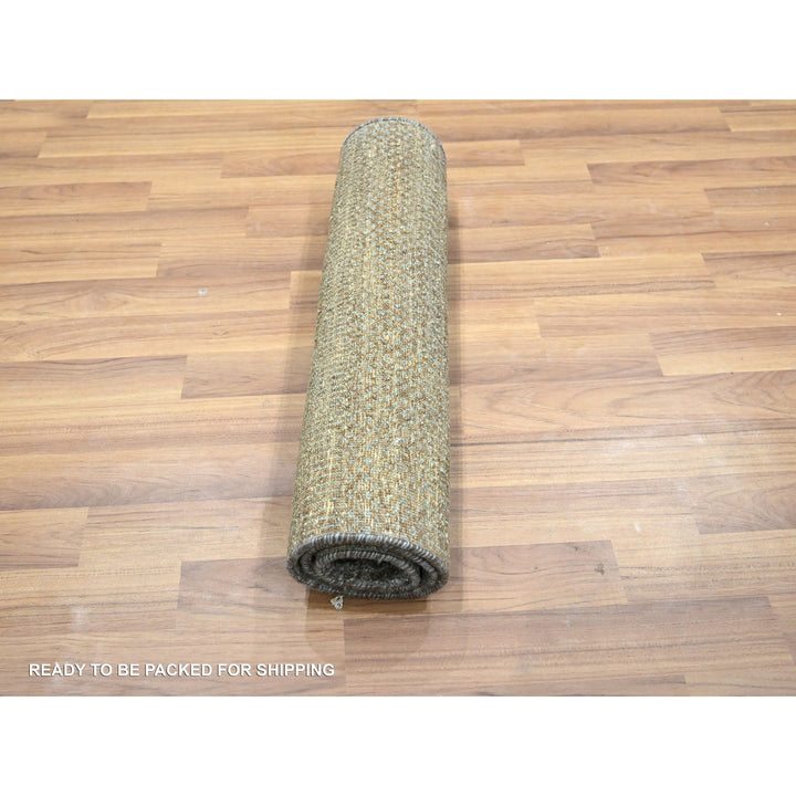 2'0" x 3'0" New Hand Knotted Brown Wool Rectangle Oriental Rug - MOA10276443
