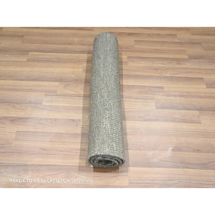 2'0" x 3'0" New Hand Knotted Brown Wool Rectangle Oriental Rug - MOA10276446