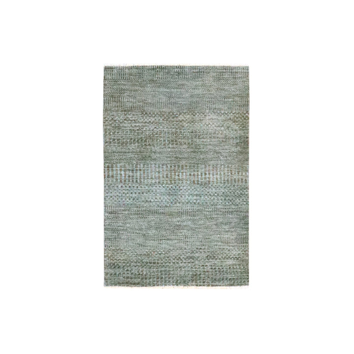2'0" x 3'0" New Hand Knotted Brown Wool Rectangle Oriental Rug - MOA10276447