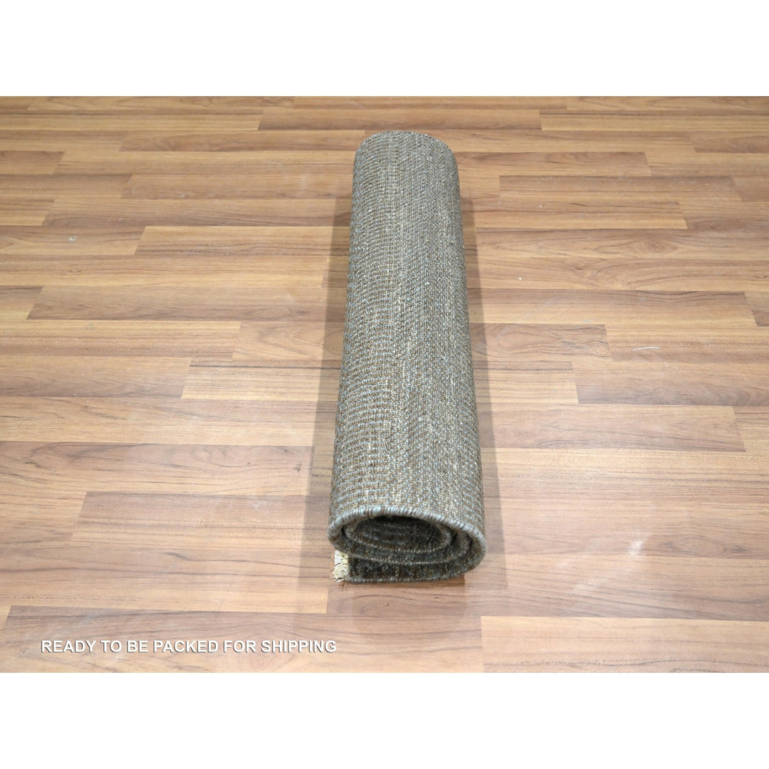 2'0" x 3'0" New Hand Knotted Brown Wool Rectangle Oriental Rug - MOA10276447