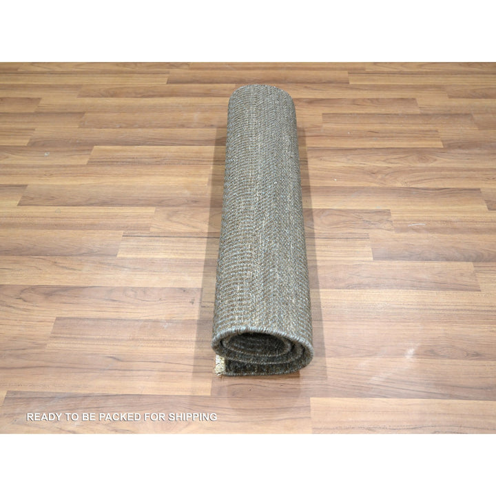 2'0" x 3'0" New Hand Knotted Brown Wool Rectangle Oriental Rug - MOA10276447