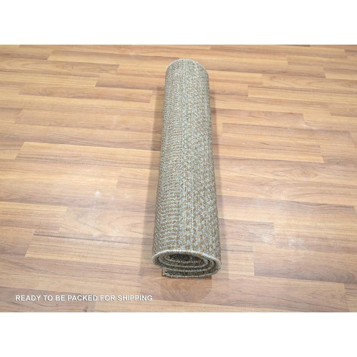 2'0" x 3'0" New Hand Knotted Brown Wool Rectangle Oriental Rug - MOA10276448