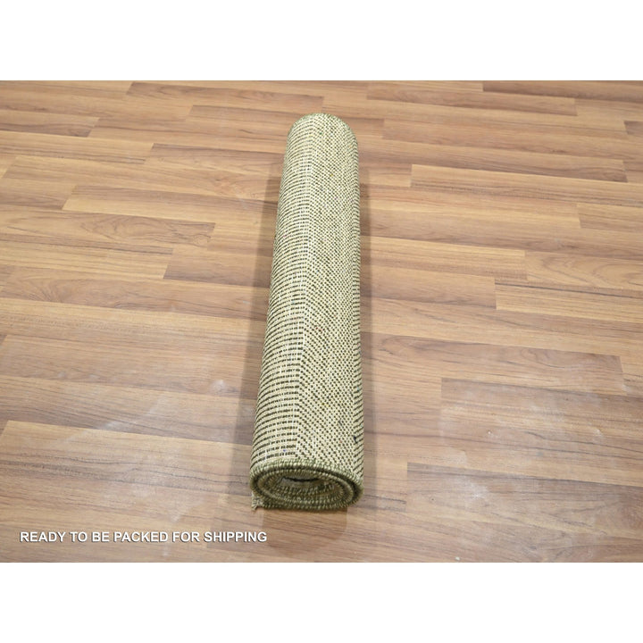 2'0" x 3'0" New Hand Knotted Beige Wool & Silk Rectangle Oriental Rug - MOA10276449