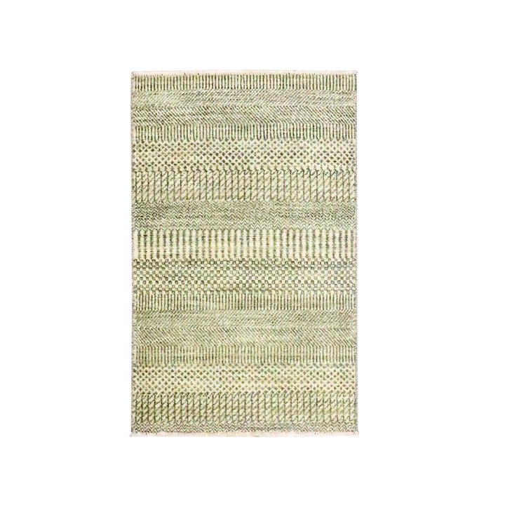 2'0" x 3'0" New Hand Knotted Beige Wool & Silk Rectangle Oriental Rug - MOA10276450