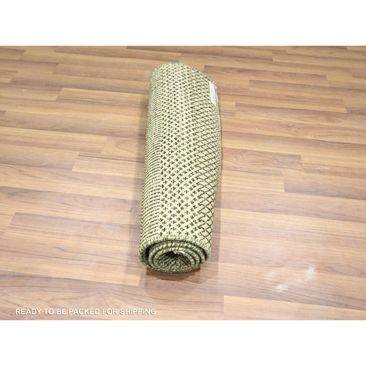 2'0" x 3'0" New Hand Knotted Beige Wool & Silk Rectangle Oriental Rug - MOA10276450