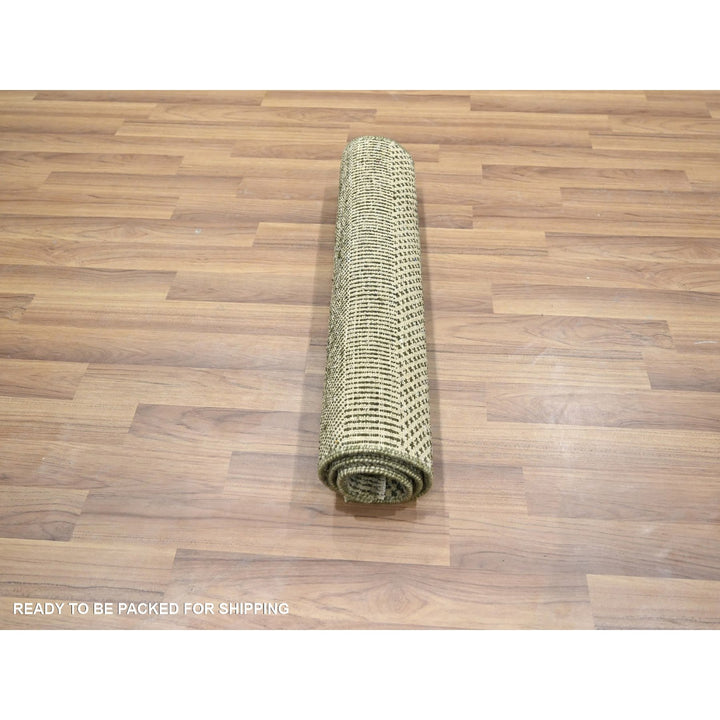 2'0" x 3'0" New Hand Knotted Beige Wool & Silk Rectangle Oriental Rug - MOA10276452