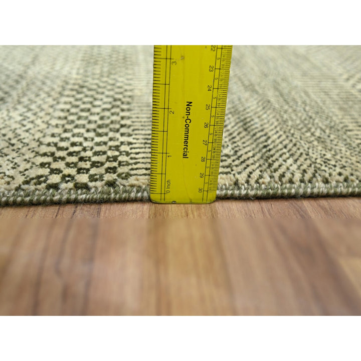 2'0" x 3'0" New Hand Knotted Beige Wool & Silk Rectangle Oriental Rug - MOA10276453