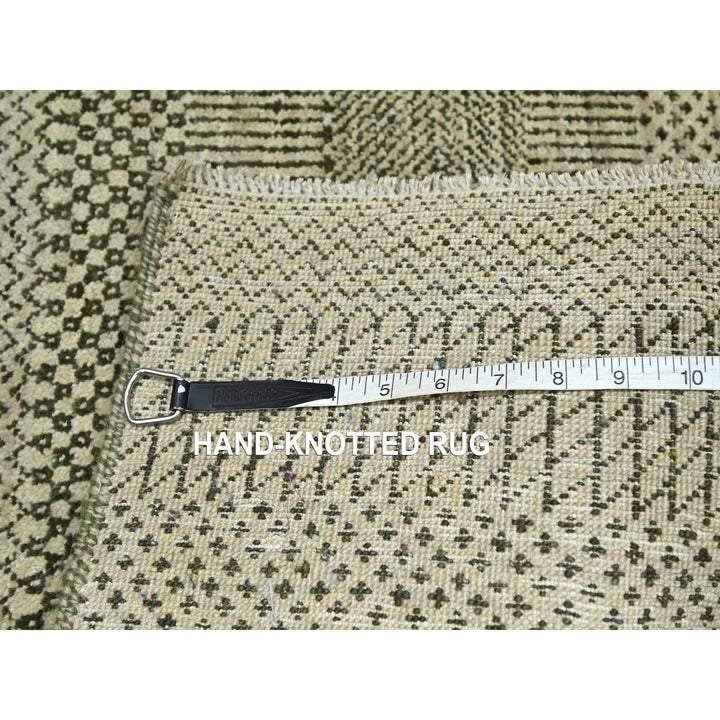 2'0" x 3'0" New Hand Knotted Beige Wool & Silk Rectangle Oriental Rug - MOA10276453