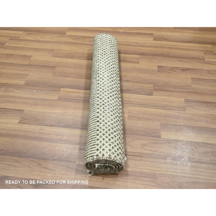 2'0" x 3'0" New Hand Knotted Beige Wool & Silk Rectangle Oriental Rug - MOA10276454