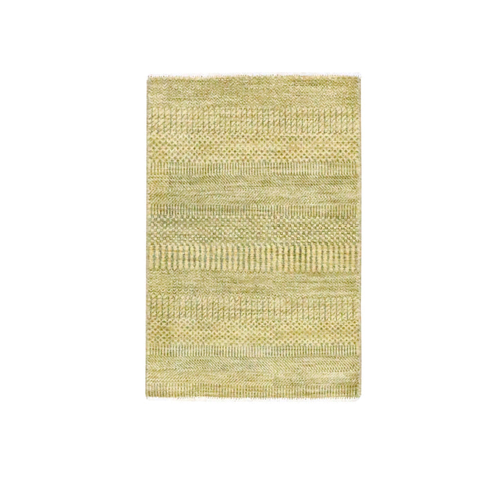 2'0" x 3'0" New Hand Knotted Brown Wool & Silk Rectangle Oriental Rug - MOA10276455