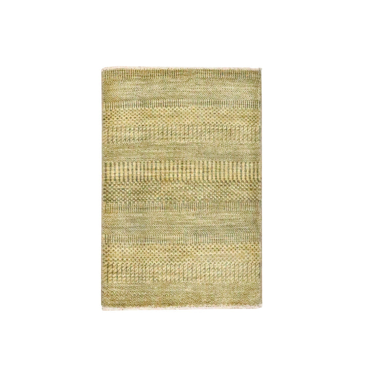 2'0" x 3'0" New Hand Knotted Brown Wool & Silk Rectangle Oriental Rug - MOA10276456