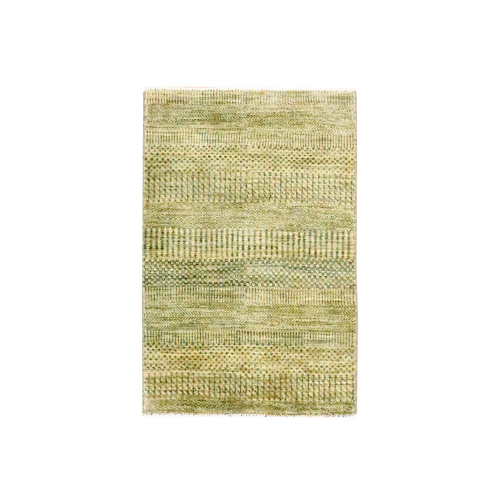 2'0" x 3'0" New Hand Knotted Brown Wool & Silk Rectangle Oriental Rug - MOA10276457