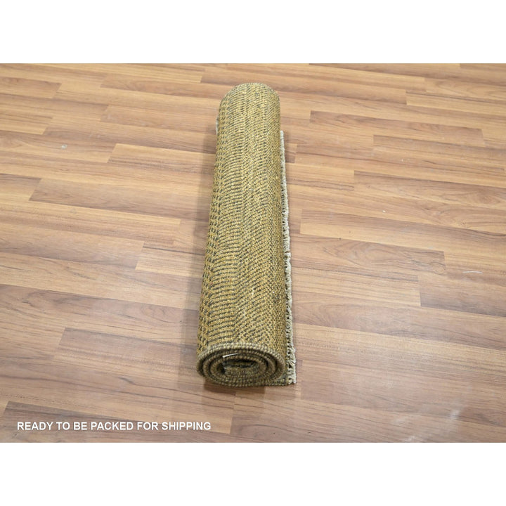 2'0" x 3'0" New Hand Knotted Brown Wool & Silk Rectangle Oriental Rug - MOA10276457