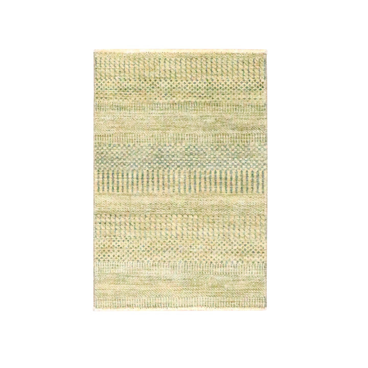 2'0" x 3'0" New Hand Knotted Brown Wool & Silk Rectangle Oriental Rug - MOA10276458