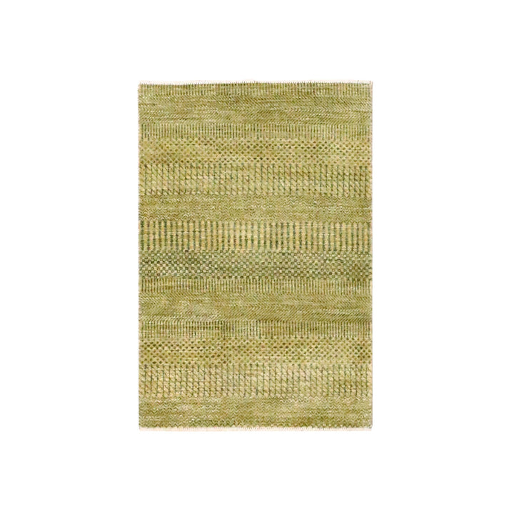 2'0" x 3'0" New Hand Knotted Brown Wool & Silk Rectangle Oriental Rug - MOA10276459