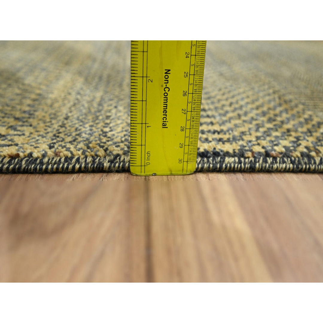 2'0" x 3'0" New Hand Knotted Brown Wool & Silk Rectangle Oriental Rug - MOA10276460