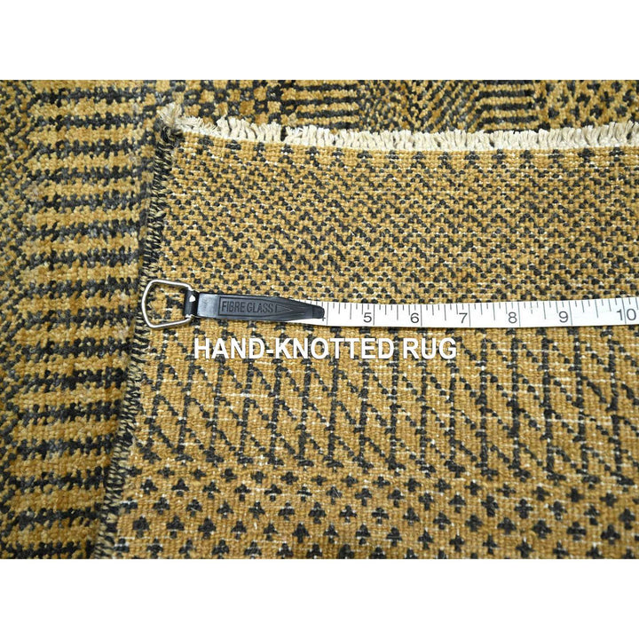 2'0" x 3'0" New Hand Knotted Brown Wool & Silk Rectangle Oriental Rug - MOA10276460